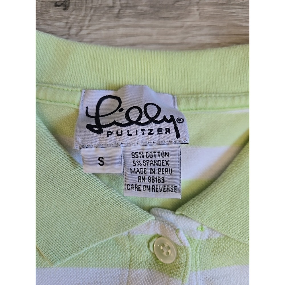 2 Lily Pulitzer Womens Collared Polo Short Sleeve Cotton Spandex Size S - Picture 4 of 10